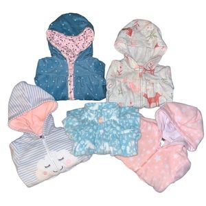 Bundle of 5x Baby girl fall/winter jumpsuits 0-3 months/3 months *EUC*